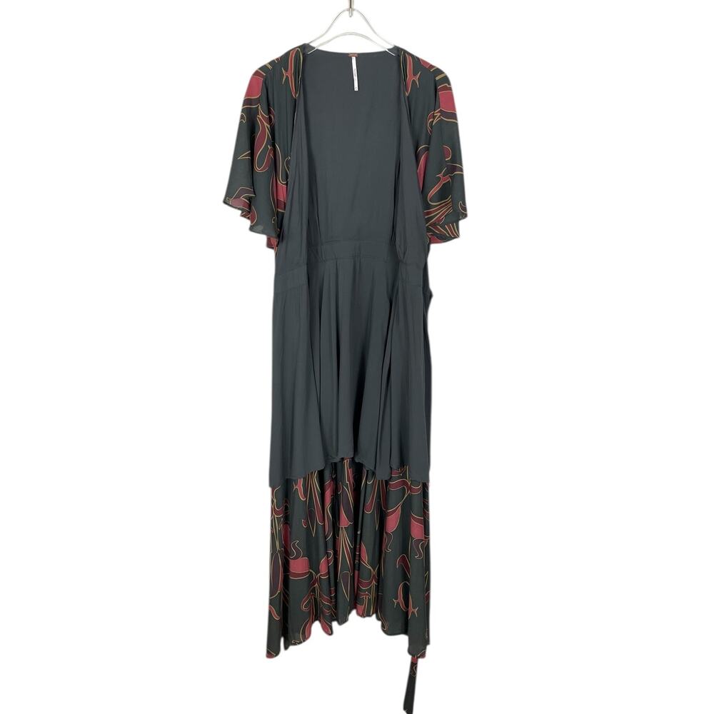 Free People Sweet Escape Floral Maxi Wrap Dress Boho Festival Size XS - Picture 13 of 16